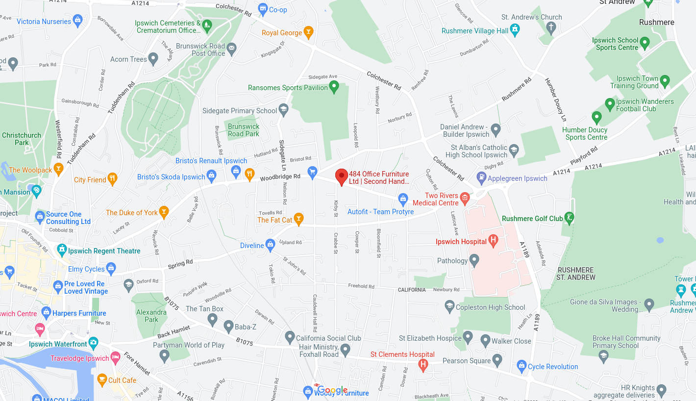 reproduction of the Google map showing our location.